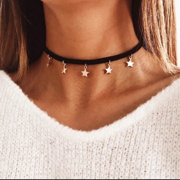 Ocean Dreams Jewelry - Trendy Velvet Star Chocker Necklace